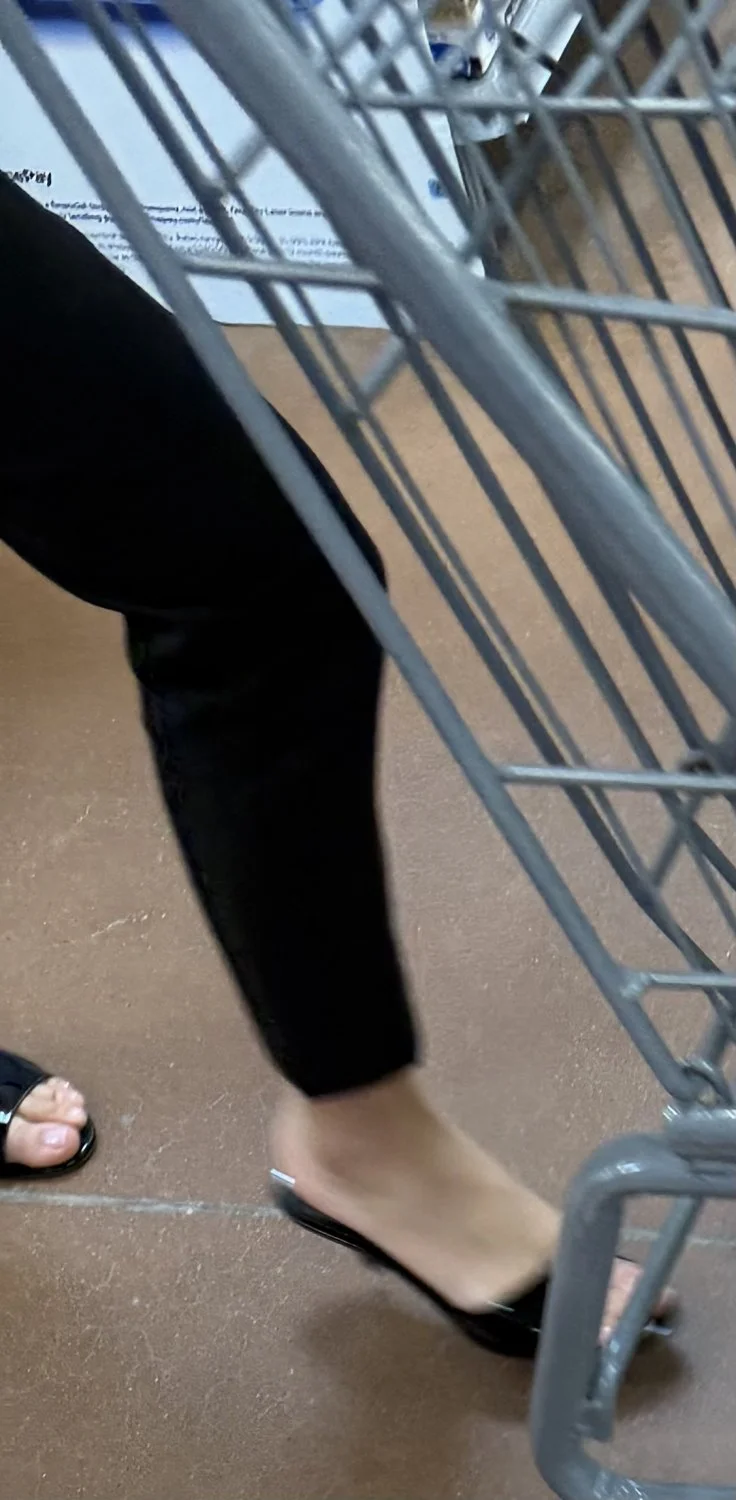Sexy MILF feet in black heels image 47