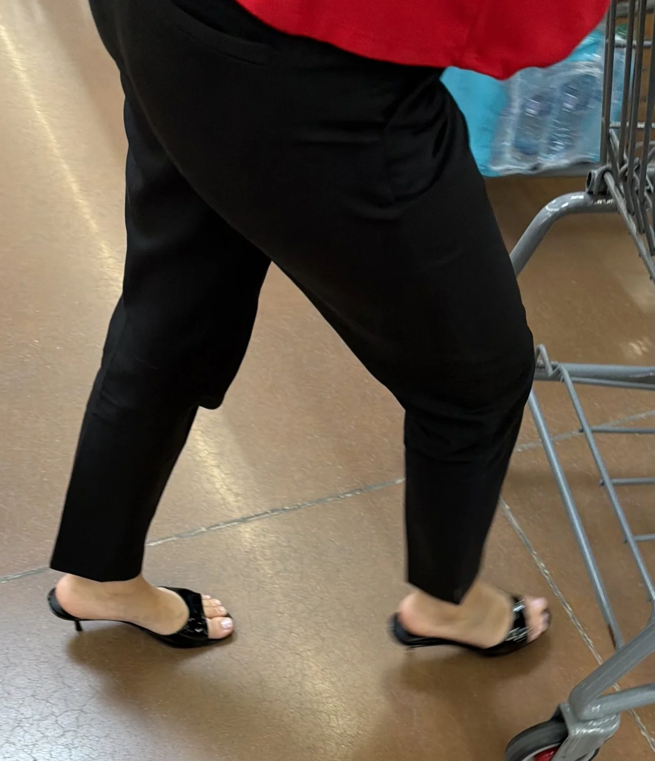 Sexy MILF feet in black heels image 48