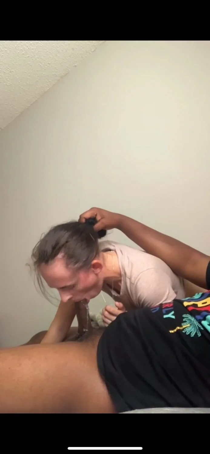 Snowbunny learning how to deepthroat bbc image 4