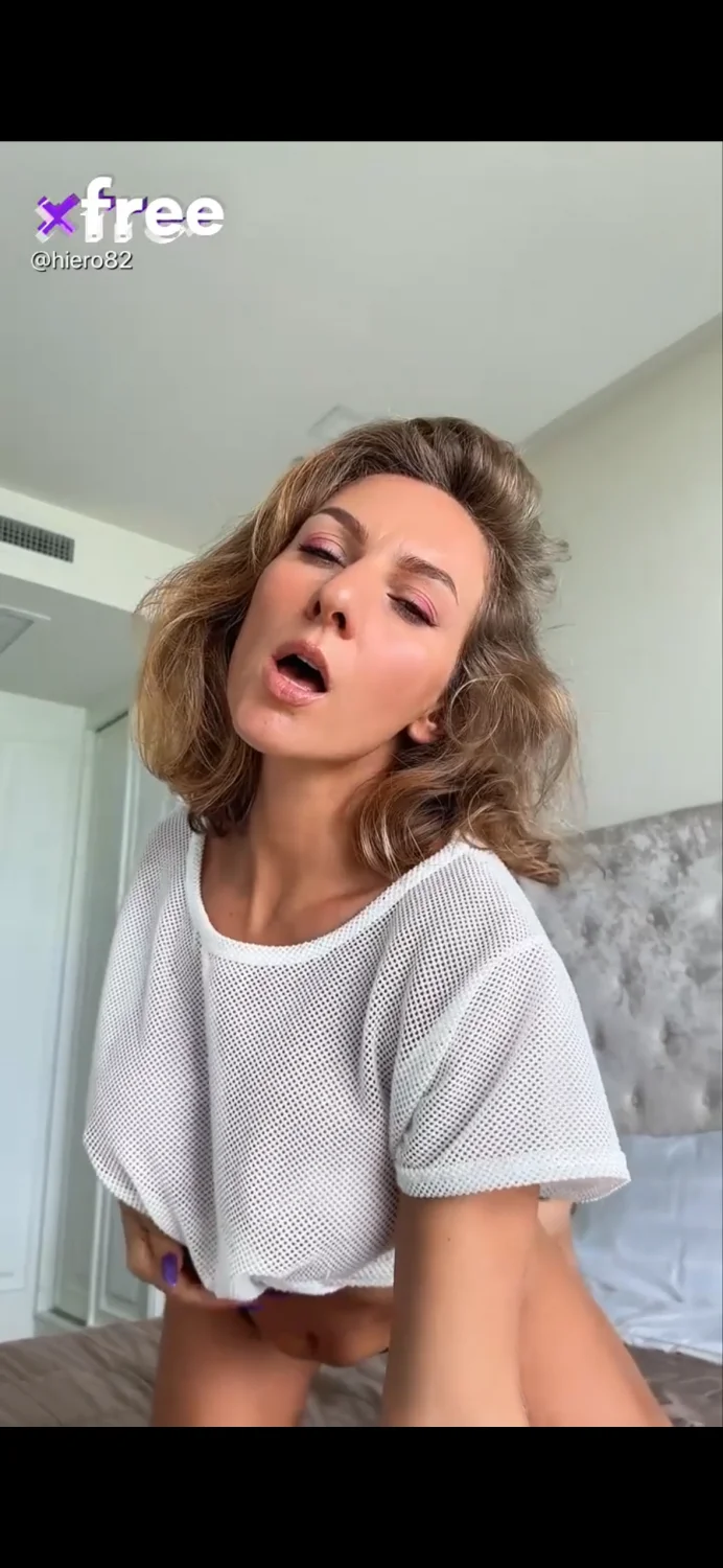 Sexy milf teasing on her bed 🥵 image 4