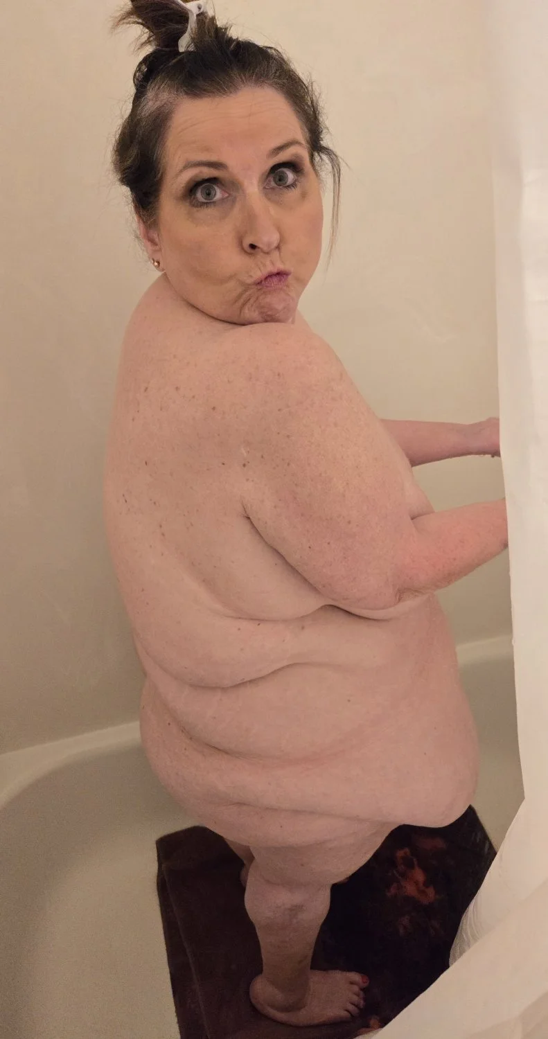 Bbw saggy wife loves to be naked image 9