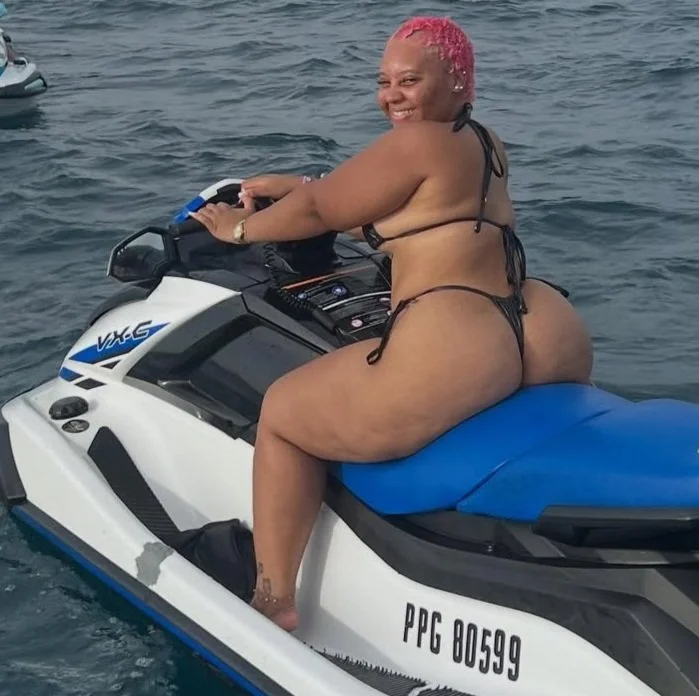 Light skin ebony modeling for me in her sling shot bodysuit soft ass image 12