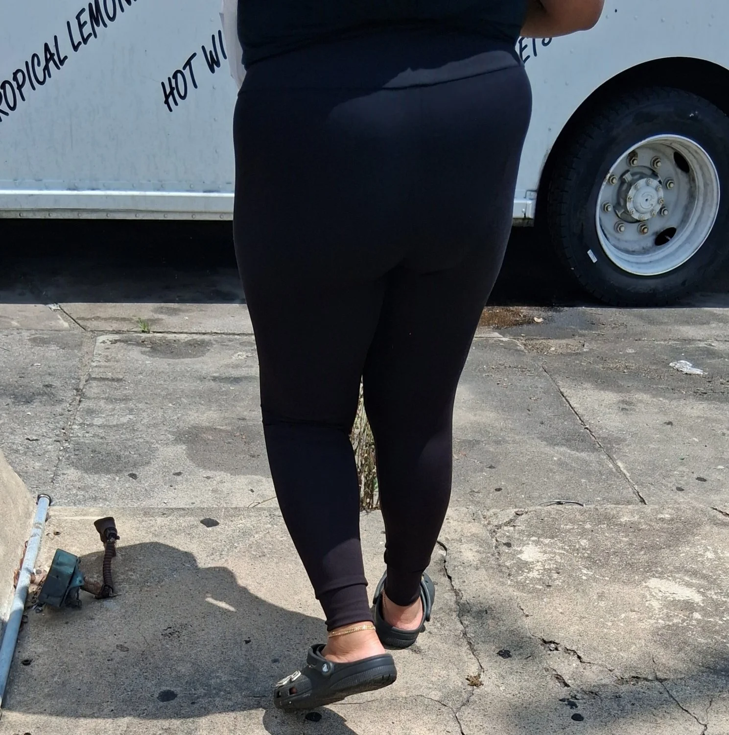 Light skin ebony modeling for me in her sling shot bodysuit soft ass image 4