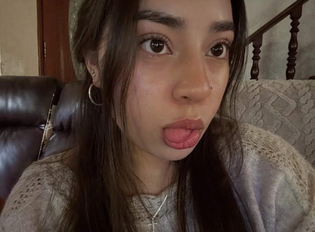 pretty face latina showing off titties image 5
