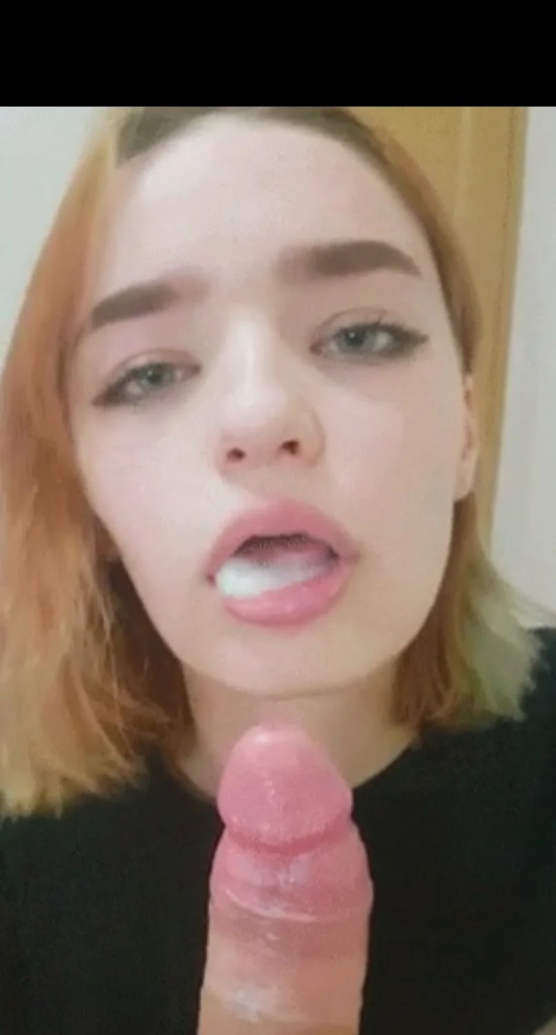 The look she gives you while swallowing cum💦 image 3