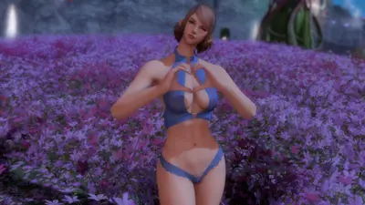 Blonde hair with blue lingerie cover image