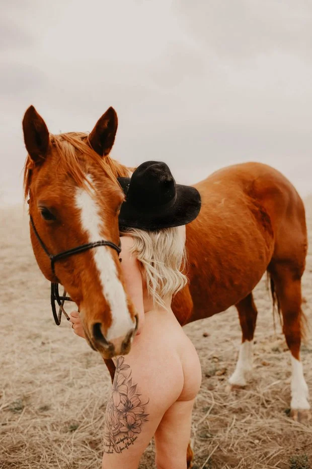 Friends wife on a horse boudoir image 10