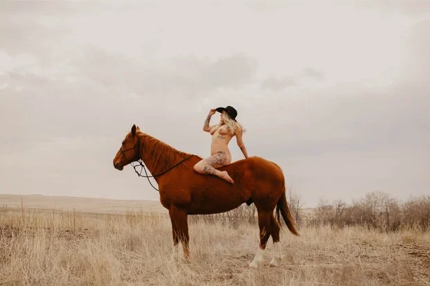 Friends wife on a horse boudoir image 6