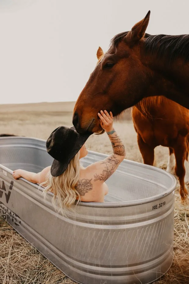 Friends wife on a horse boudoir image 7