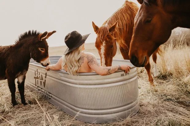 Friends wife on a horse boudoir image 8