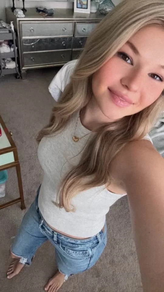 Blonde College Whore Presenting Her Petite Body image 50