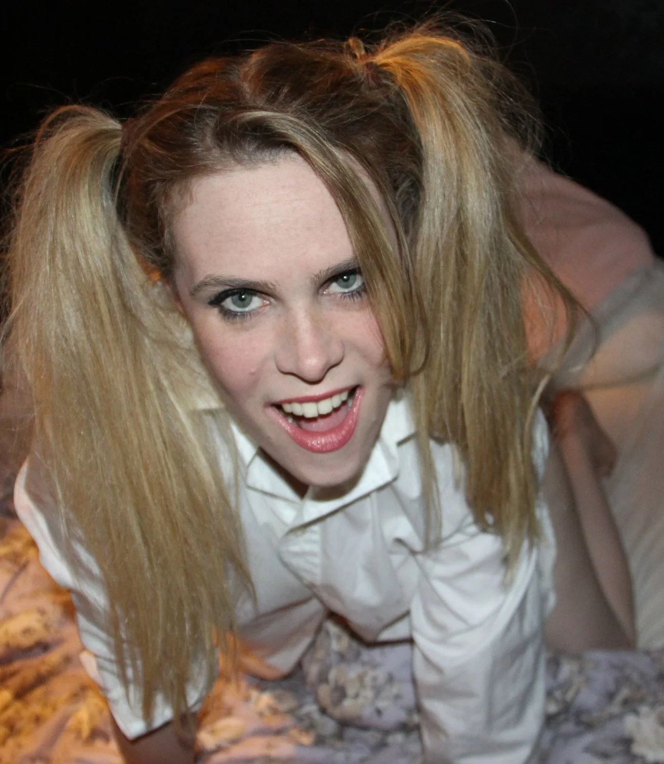 amateur in pigtails caught sucking cock image 6