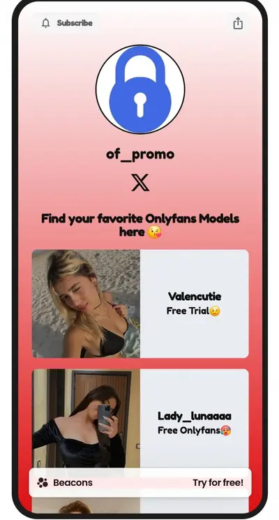 Check out my beacons for your new favorite OF content creators - link in comments 😘 cover image