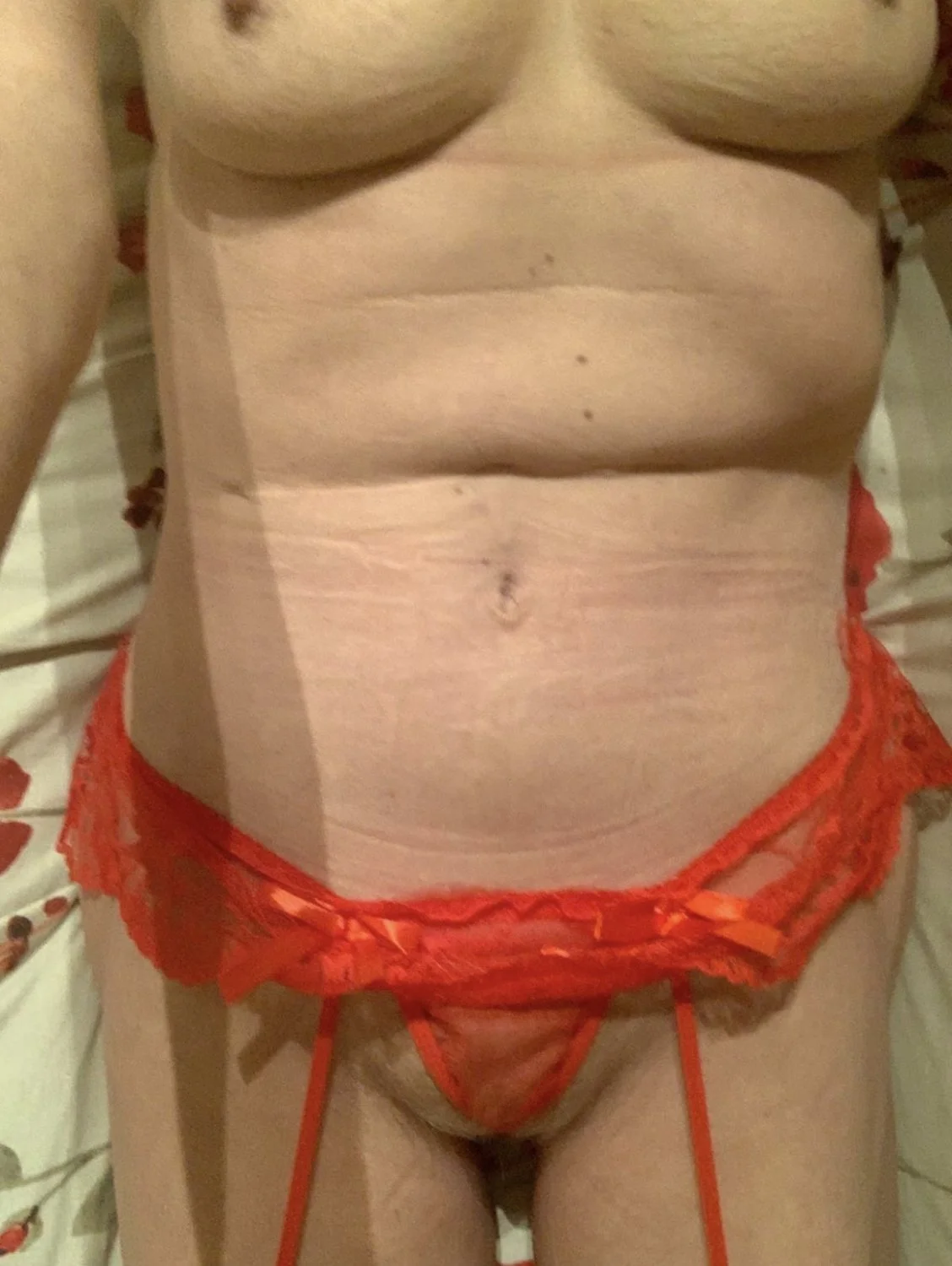 Red stockings milf image 5