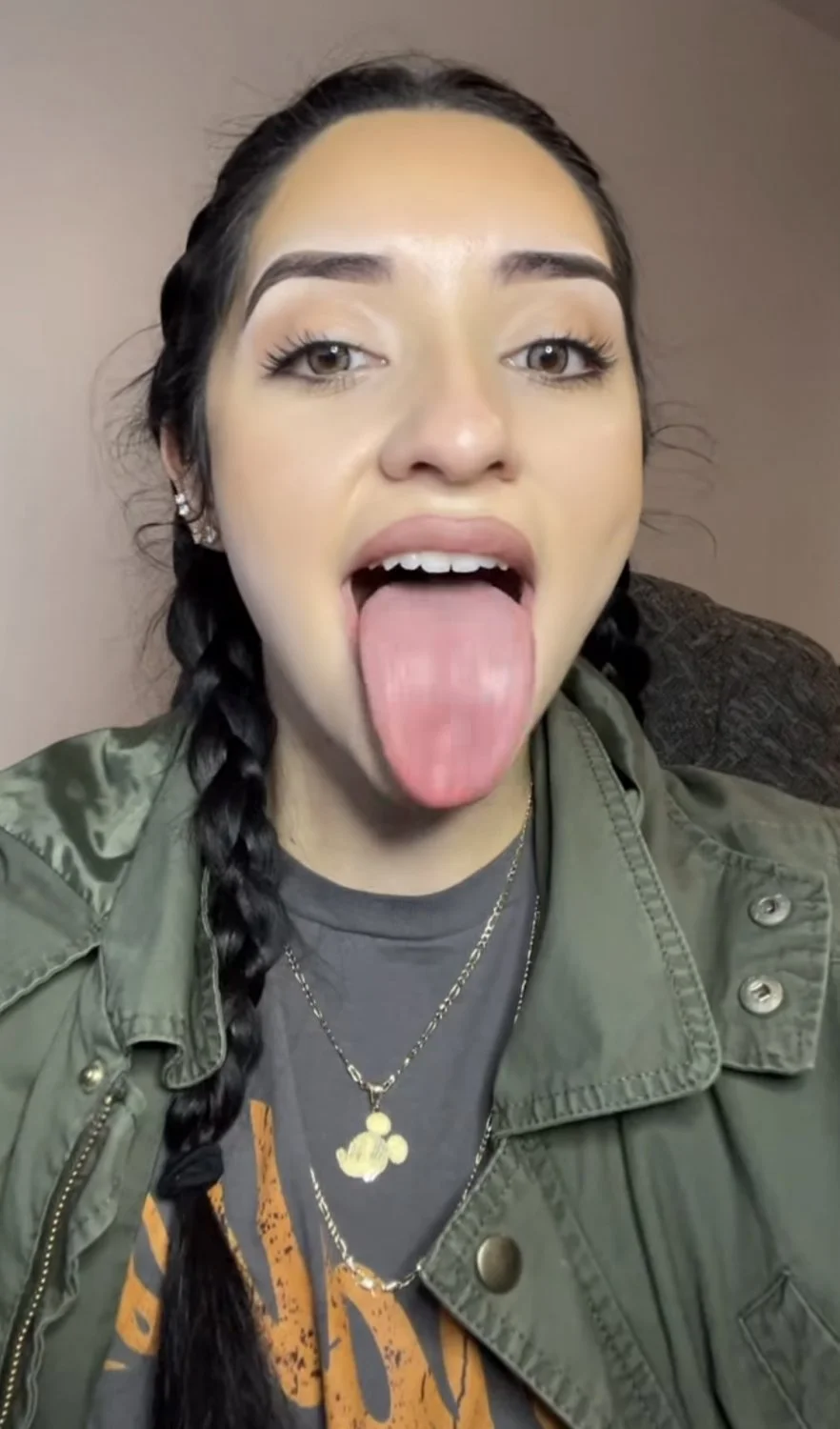 Gorgeous latina with an incredible tongue is begging to get throatfucked image 24