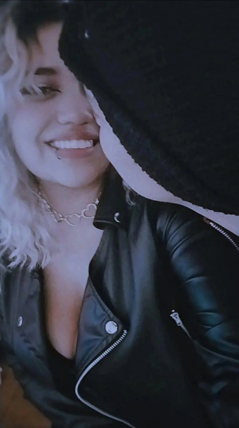 Hot brown webslut showing her bare DD tits image 7