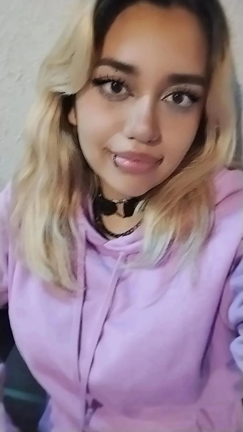 Hot brown webslut showing her bare DD tits image 9
