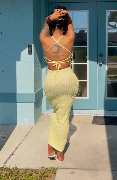 Hot ebony in dress cover image