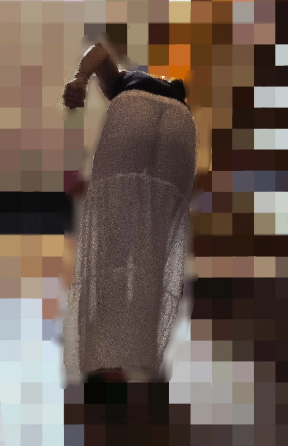 My sister-in-law wears a very transparent skirt. A sexy view 🍑🍑🥵🥵🍑🍑 image 3
