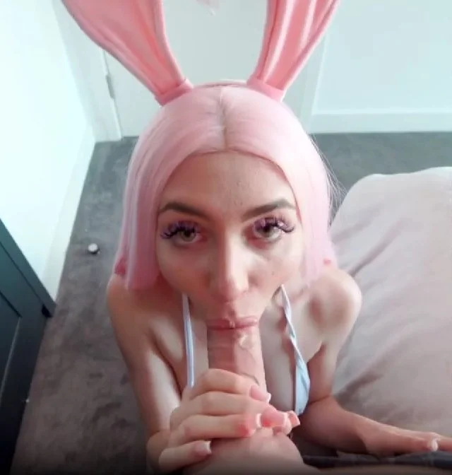 sweet bunny gives blowjob and gets backshots image 4