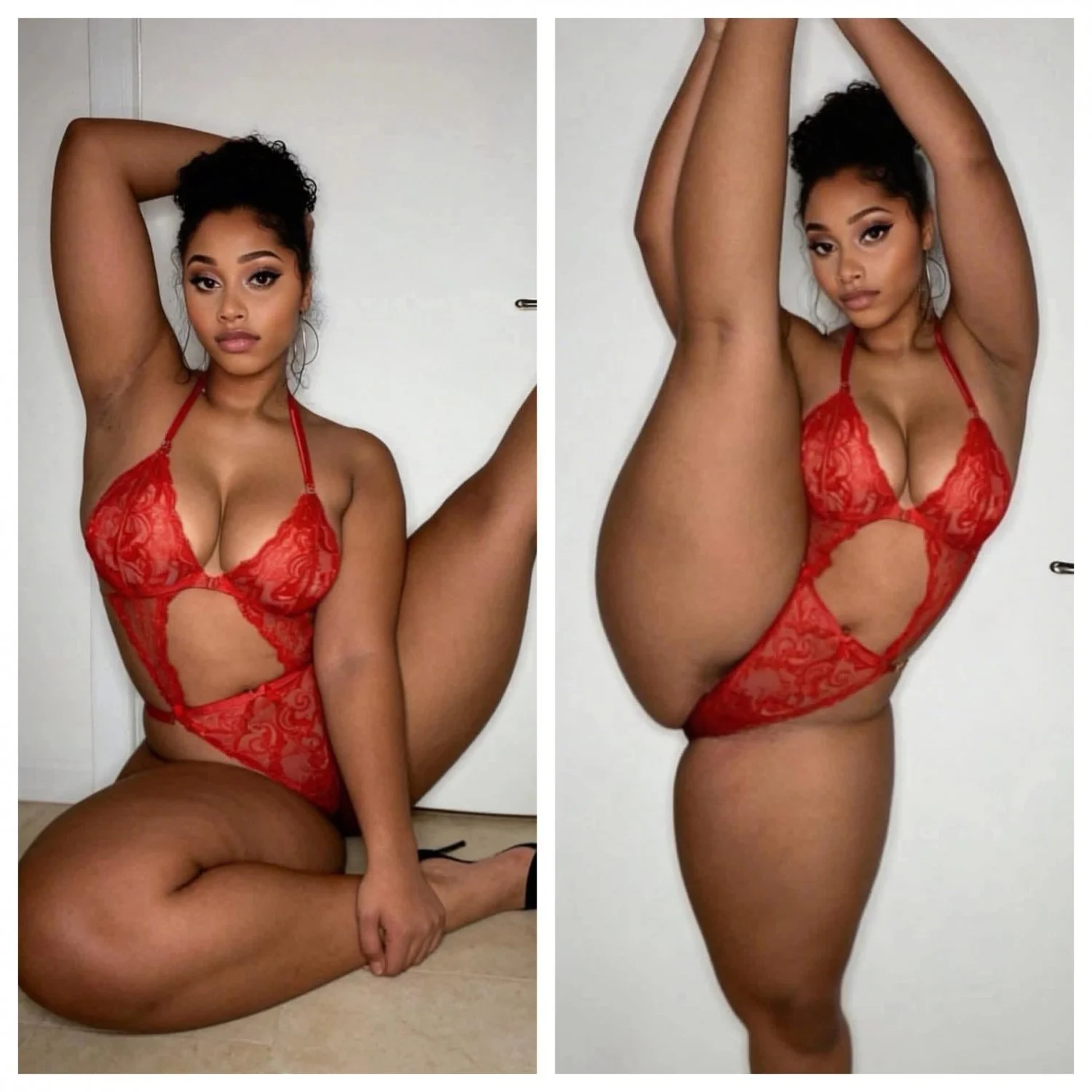 Thick and Sexy Ebony Latina Pawg Instabaddies image 5