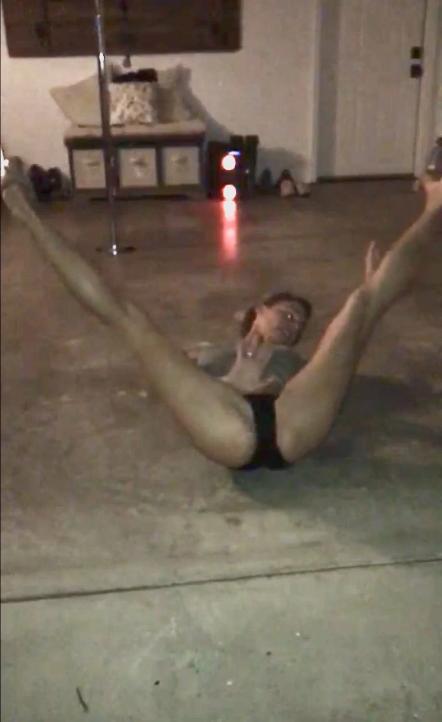 Wife stripping in the garage for friends image 3