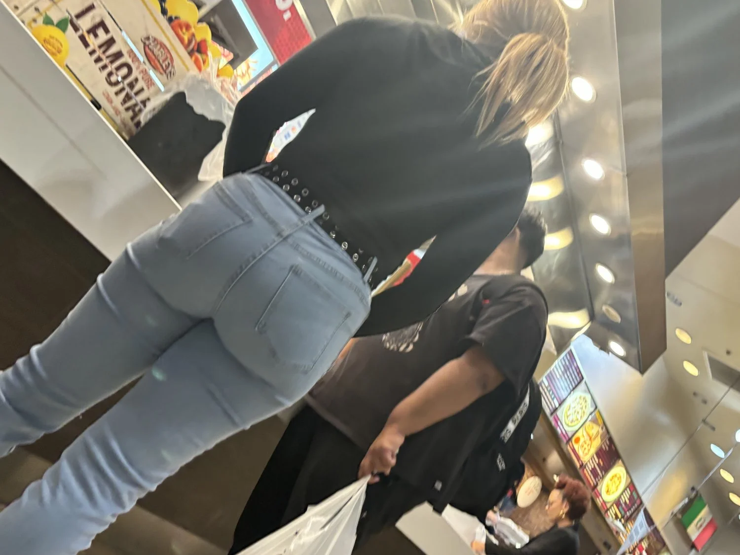 Cuffed butt in jeans image 2