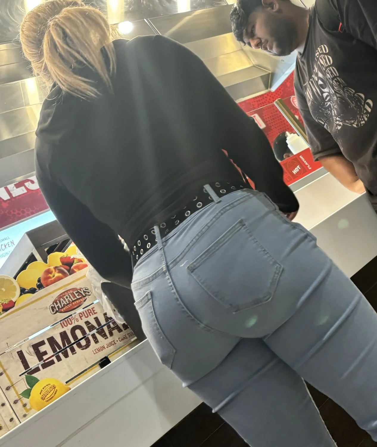 Cuffed butt in jeans image 6